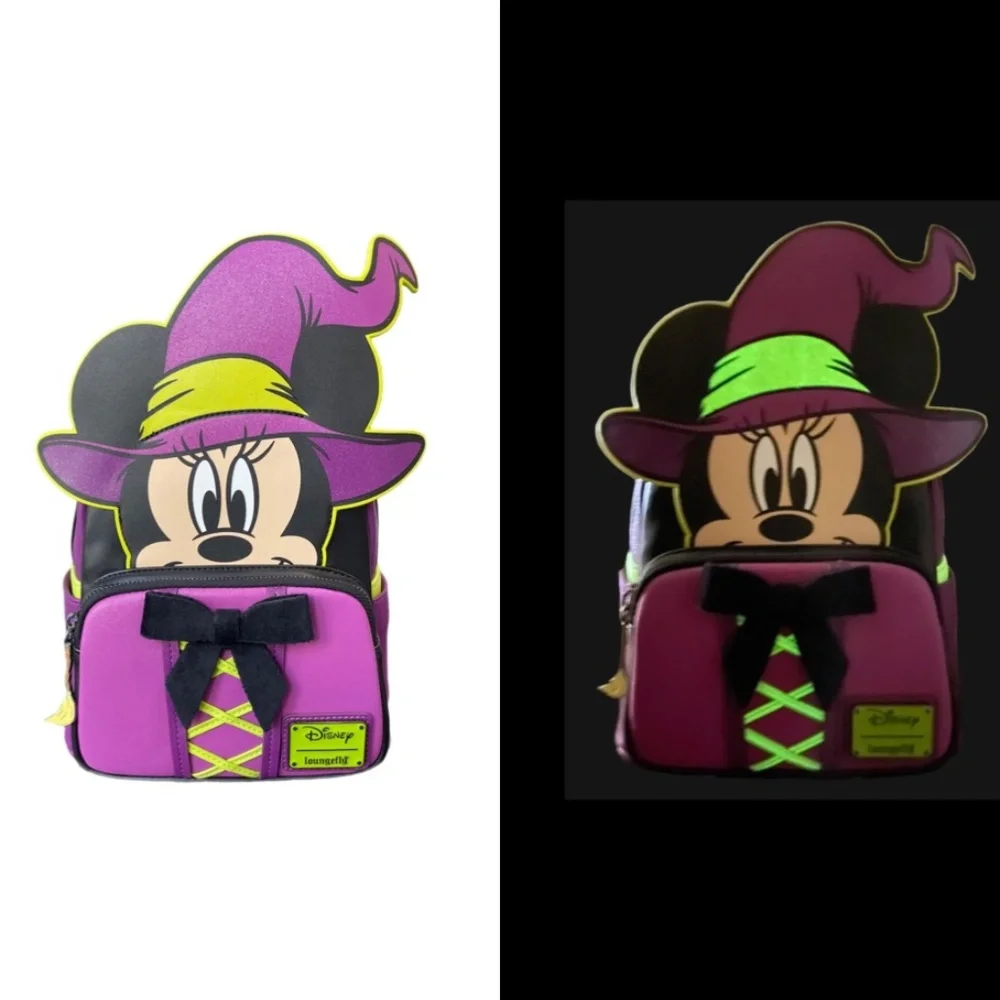 Loungefly Disney Wickedly Cute Witch Minnie Cosplay Gitd Mini Backpack - Picture 1 of 10